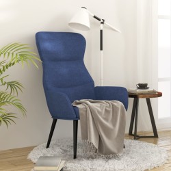 Chaise de relaxation Bleu Tissu 