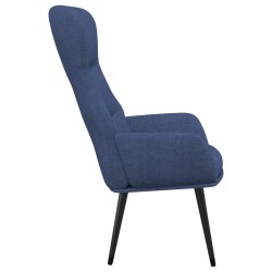 Chaise de relaxation Bleu Tissu 
