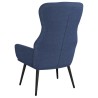 Chaise de relaxation Bleu Tissu 