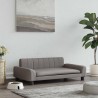 Lit pour chien taupe 90x53x30 cm tissu 