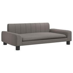 Lit pour chien taupe 90x53x30 cm tissu 