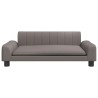 Lit pour chien taupe 90x53x30 cm tissu 