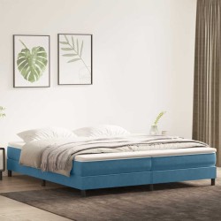 Sommier à lattes de lit sans matelas bleu foncé 200x210cm 