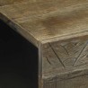 Table basse gris clair 80x50x40 cm bois de manguier massif 