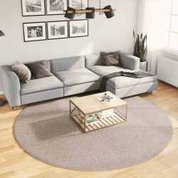 Tapis shaggy PAMPLONA poils longs moderne beige Ø 240 cm 