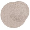 Tapis shaggy PAMPLONA poils longs moderne beige Ø 240 cm 