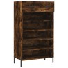 Armoire à chaussures chêne fumé 60x35x105 cm bois d'ingénierie 