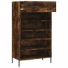 Armoire à chaussures chêne fumé 60x35x105 cm bois d'ingénierie 