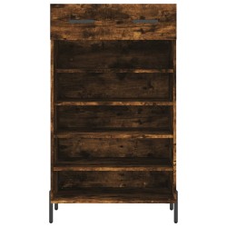 Armoire à chaussures chêne fumé 60x35x105 cm bois d'ingénierie 