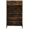 Armoire à chaussures chêne fumé 60x35x105 cm bois d'ingénierie 