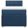 Sommier à lattes de lit avec matelas Bleu 100x200 cm Tissu 