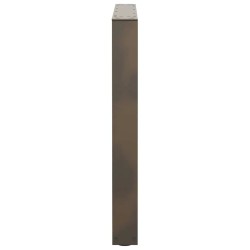 Pieds de table à manger en forme de V, 2 pièces, acier naturel, 90 x (72-73,3) cm 
