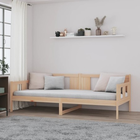 Lit de jour sans matelas bois de pin massif 90x190 cm 