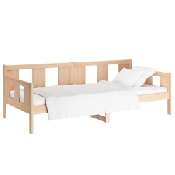 Lit de jour sans matelas bois de pin massif 90x190 cm 