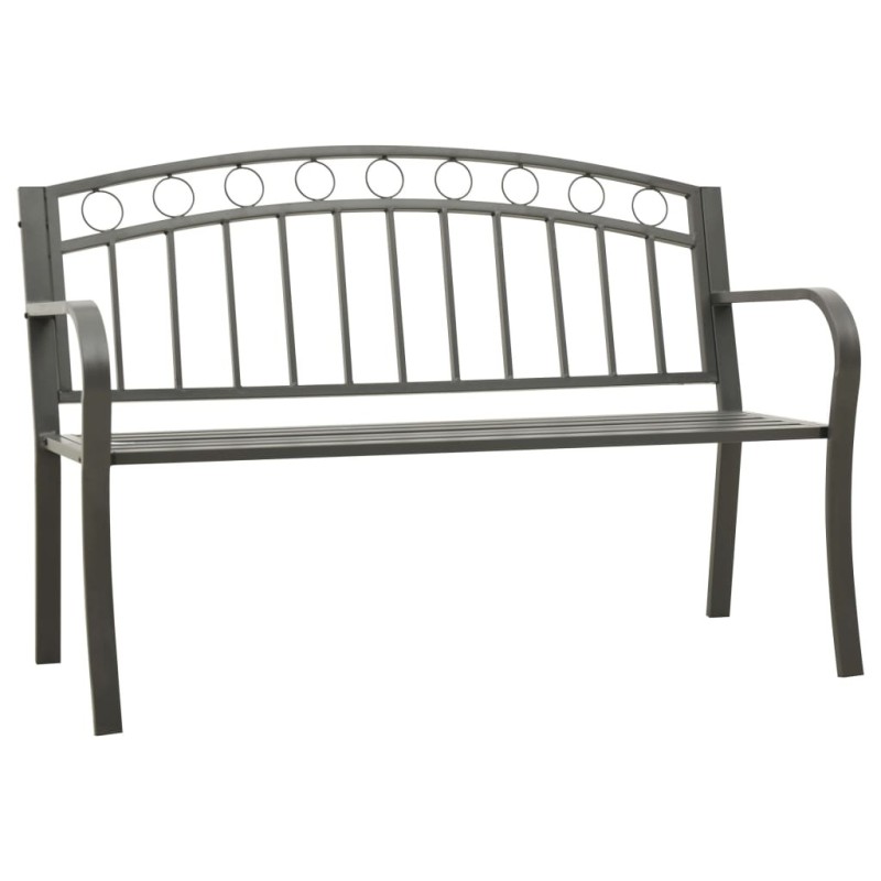 Banc de jardin Gris 120 cm Acier Banc de jardin Gris 120 cm Acier