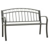 Banc de jardin Gris 120 cm Acier 