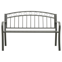 Banc de jardin Gris 120 cm Acier 