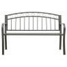 Banc de jardin Gris 120 cm Acier 