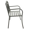 Banc de jardin Gris 120 cm Acier 