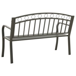 Banc de jardin Gris 120 cm Acier 