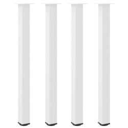 Pieds de table de bar 4 pièces Blanc 110-112 cm Acier 