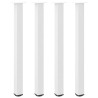 Pieds de table de bar 4 pièces Blanc 110-112 cm Acier 