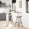 Pieds de table de bar 4 pièces Blanc 110-112 cm Acier 