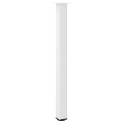 Pieds de table de bar 4 pièces Blanc 110-112 cm Acier 