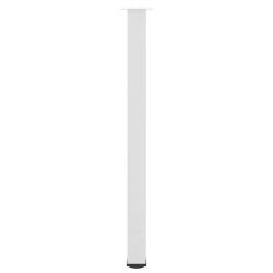 Pieds de table de bar 4 pièces Blanc 110-112 cm Acier 
