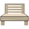 Cadre de lit sans matelas chêne sonoma 75x190 cm 