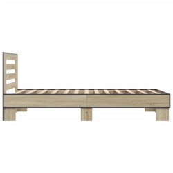 Cadre de lit sans matelas chêne sonoma 75x190 cm 