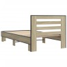 Cadre de lit sans matelas chêne sonoma 75x190 cm 