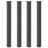 Pieds de table de bar 4 pièces Anthracite 110-112 cm Acier 