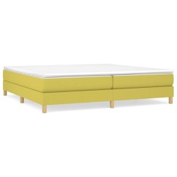 Cadre de lit sans matelas vert 200x200 cm tissu 