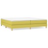 Cadre de lit sans matelas vert 200x200 cm tissu 