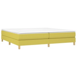 Cadre de lit sans matelas vert 200x200 cm tissu 