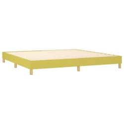 Cadre de lit sans matelas vert 200x200 cm tissu 