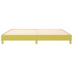Cadre de lit sans matelas vert 200x200 cm tissu 