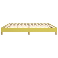 Cadre de lit sans matelas vert 200x200 cm tissu 