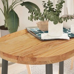 Dessus de table 100x50x4 cm bois de chêne massif ovale 