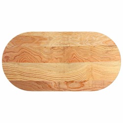 Dessus de table 100x50x4 cm bois de chêne massif ovale 