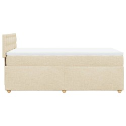 Sommier à lattes de lit avec matelas Crème 100x200 cm Tissu 