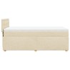 Sommier à lattes de lit avec matelas Crème 100x200 cm Tissu 