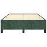 Cadre de lit sans matelas vert foncé 120x190 cm velours 