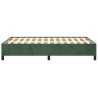 Cadre de lit sans matelas vert foncé 120x190 cm velours 