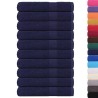 Serviettes de sauna 10 pcs bleu marine 80x200 cm 100% coton 