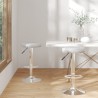 Tabourets de bar lot de 2 gris similicuir 
