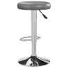 Tabourets de bar lot de 2 gris similicuir 