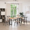 Pieds de table à manger en U 2 pièces Anthracite 50 x (72-73) cm Acier 