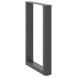 Pieds de table à manger en U 2 pièces Anthracite 50 x (72-73) cm Acier 